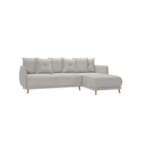 ECKSOFA Chroma Beige Luxusmicrofaser - Ecru/Beige, Holz/Textil (238/170cm) - S-Style Möbel