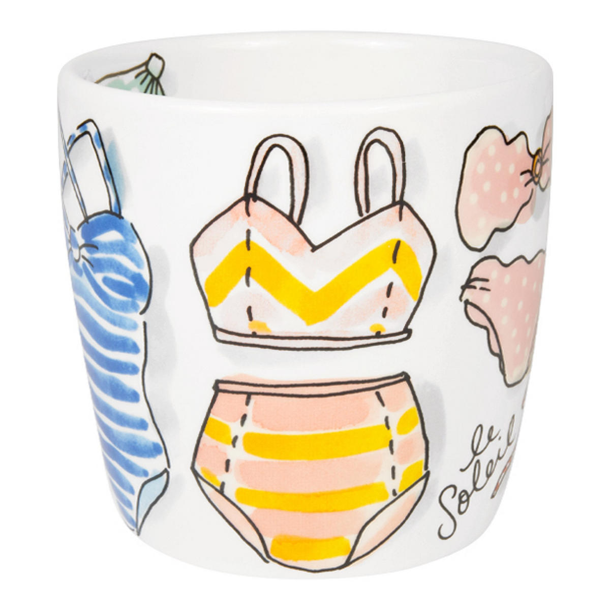 CAPPUCCINO-BECHER Bikini in Bunt - 500 ml - Multicolor, Keramik (0.5L) - Blond Amsterdam