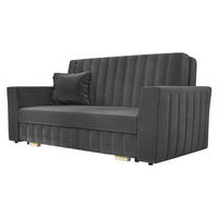 SCHLAFSOFA Viva Glam III - Graphitfarben/Naturfarben, Holz/Kunststoff (160/85/98cm) - MIRJAN24