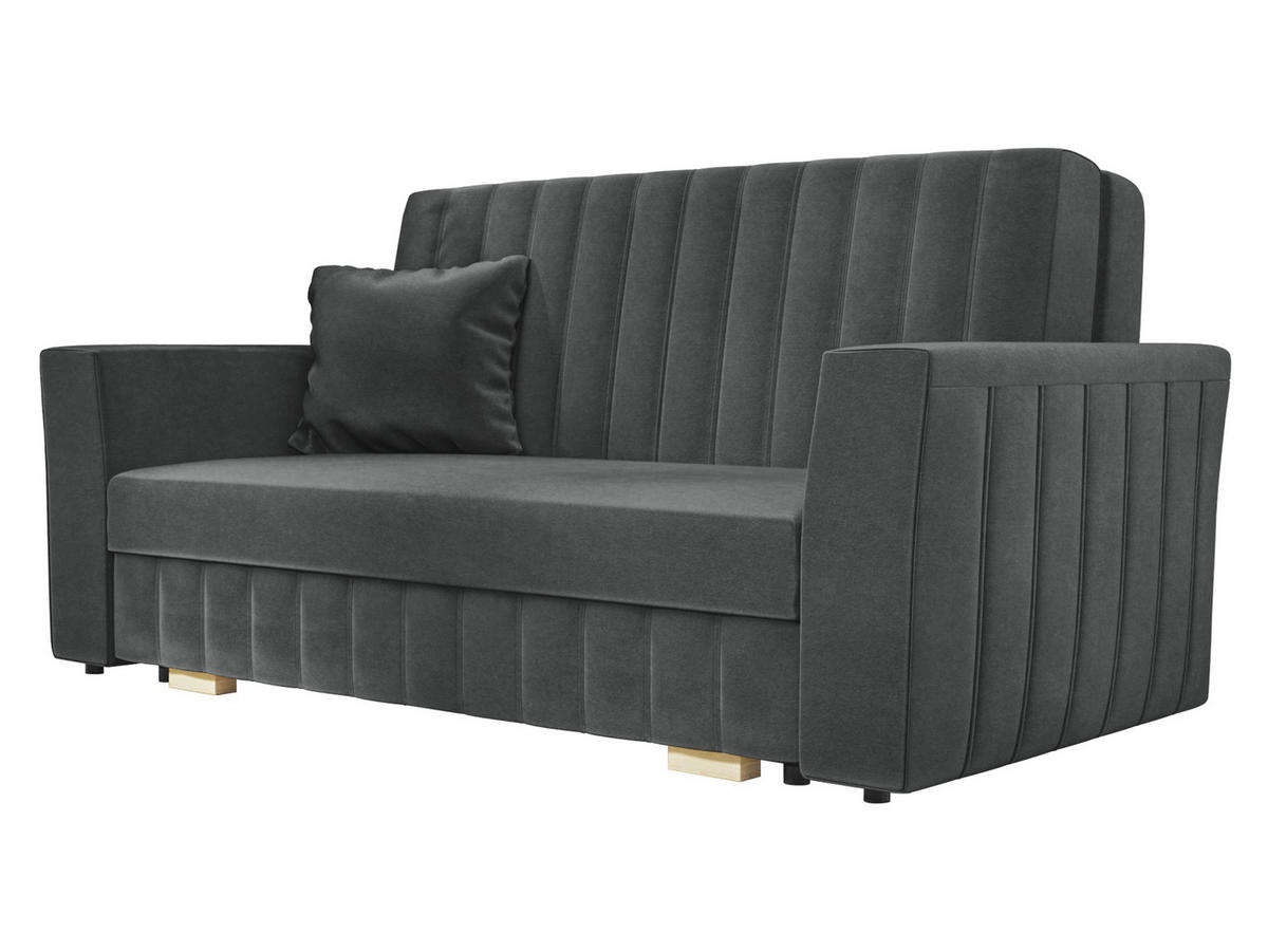 SCHLAFSOFA Viva Glam III - Graphitfarben/Naturfarben, Holz/Kunststoff (160/85/98cm) - MIRJAN24