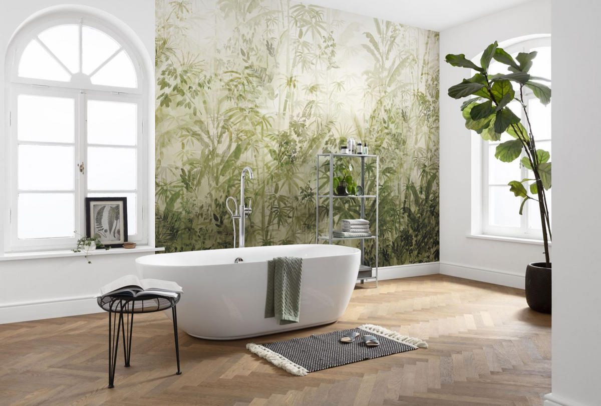 FOTOTAPETE Dschungelmuster 400 x 280 cm - Grün, Papier (400/280cm) - Sanders & Sanders