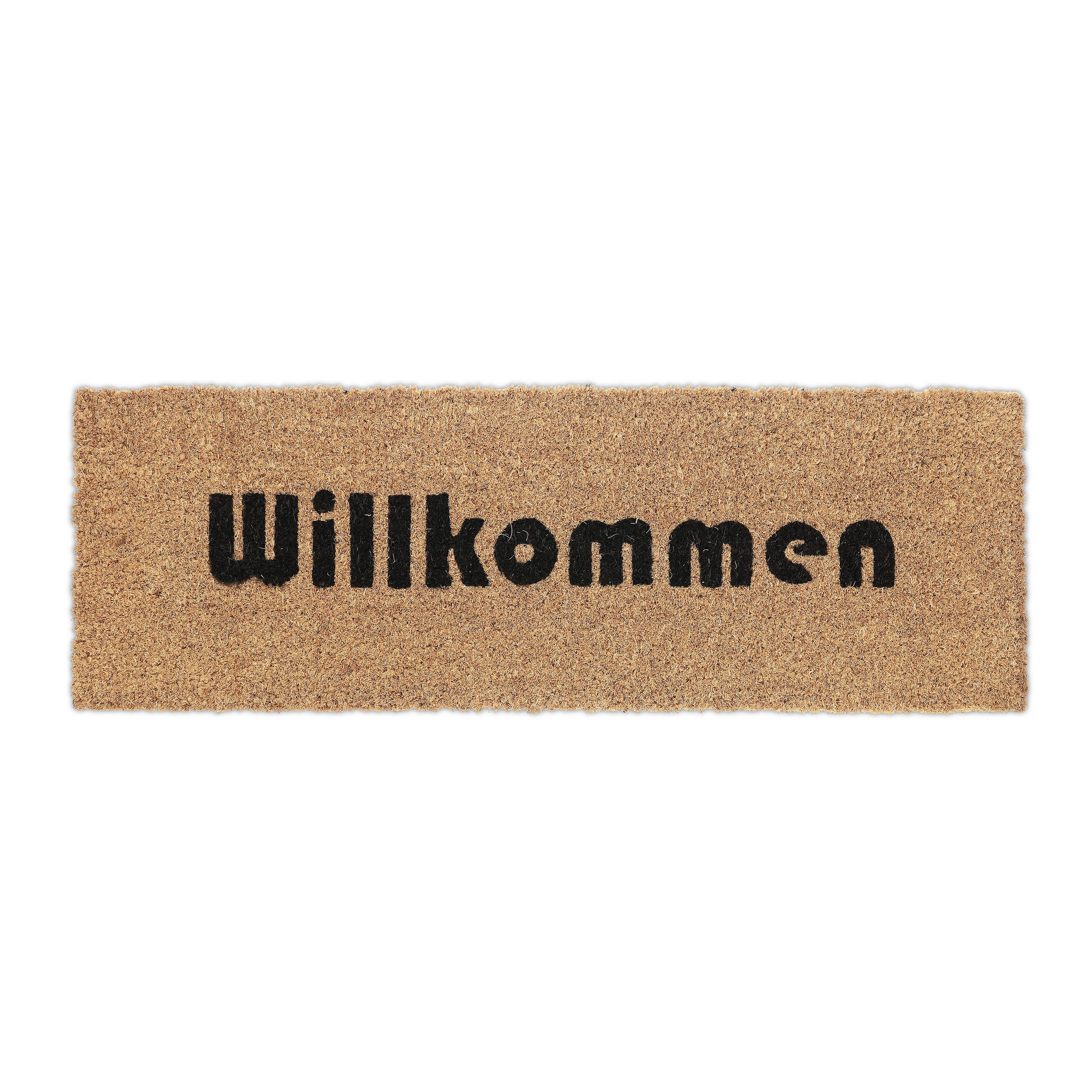 FUSSMATTE - Hellbraun, Kunststoff/Textil (75/25cm) - Relaxdays