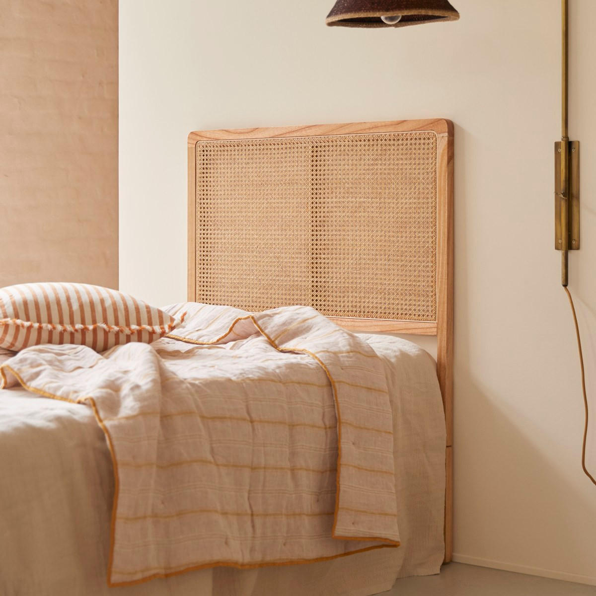 KOPFTEIL Adèle Natur aus Rattan - Naturfarben, Naturmaterialien (90/115/3cm) - Tikamoon