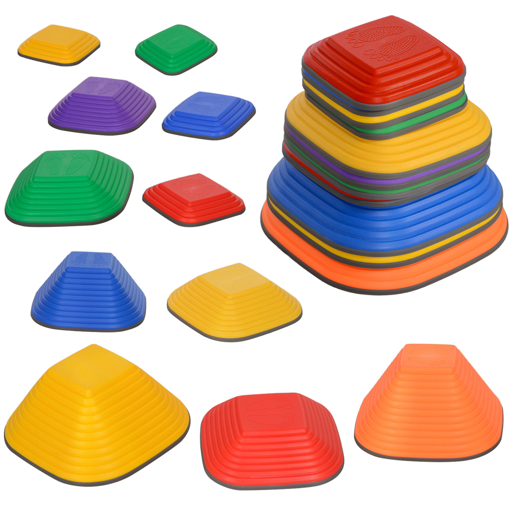 BALANCE-TRITTSTEINE Imke Mehrfarbig Kunststoff - Multicolor, Kunststoff (37/37/19cm) - Jamb