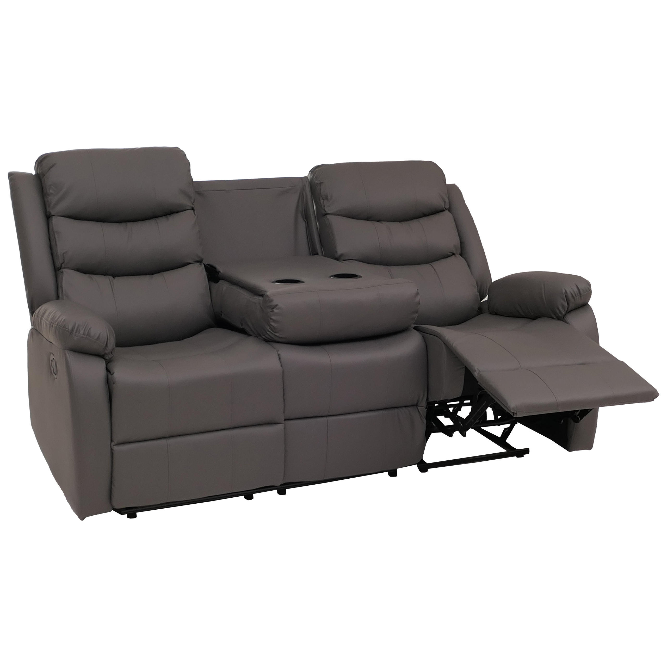 3ER KINOSESSEL Grau - Grau, Textil (181/107/164cm) - MCW