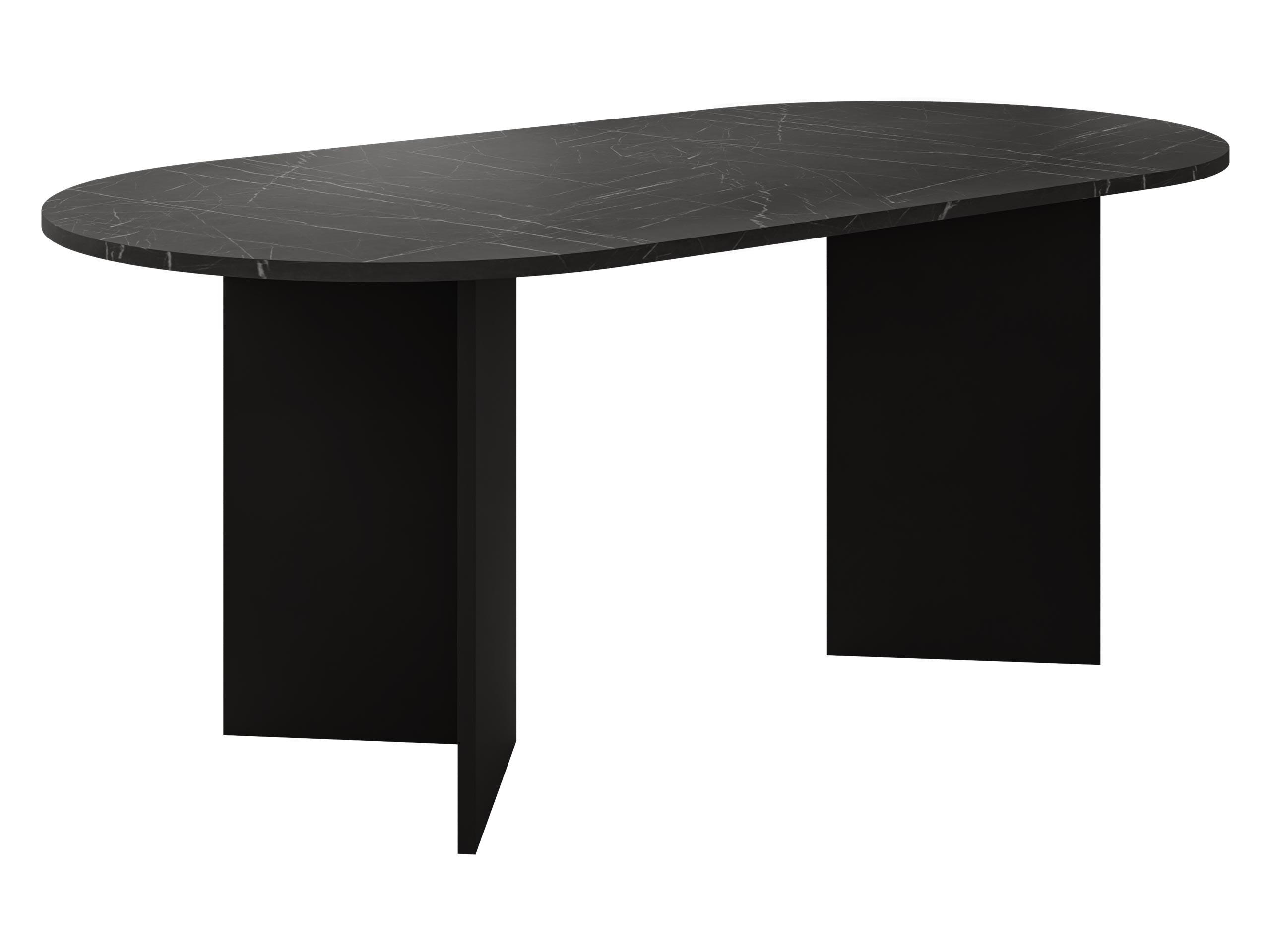 ESSTISCH Gelizo 22 mm - Schwarz, Holzwerkstoff (90/185/75cm) - MIRJAN24