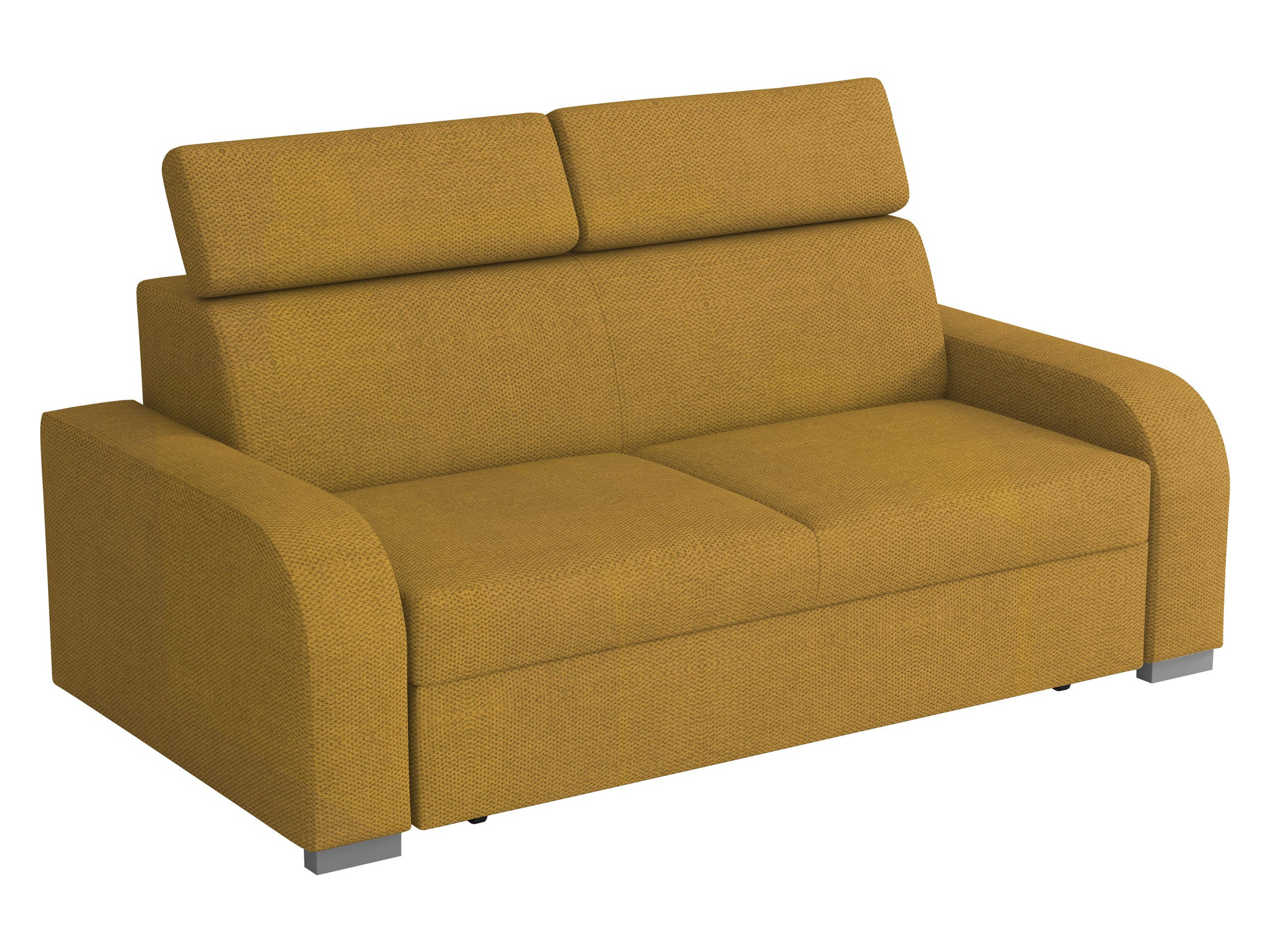 SOFA Oslo 3 - Gelb/Silberfarben, Holz/Kunststoff (200/85/100cm) - MIRJAN24