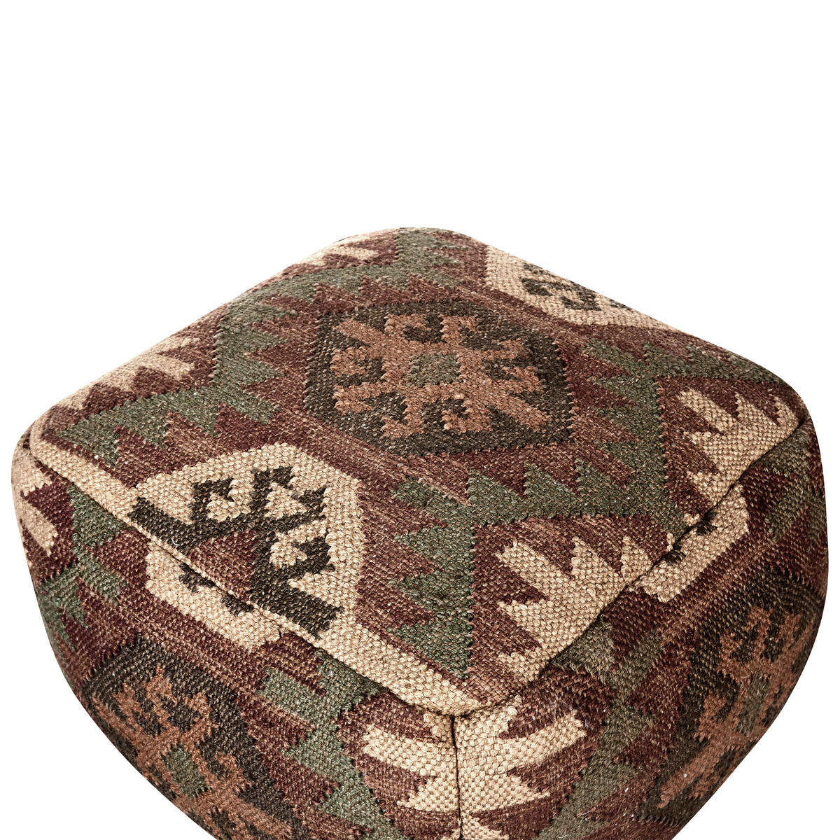 POUF Cumbum 50/50/30 cm - Multicolor, Naturmaterialien (50/30/50cm) - Beliani