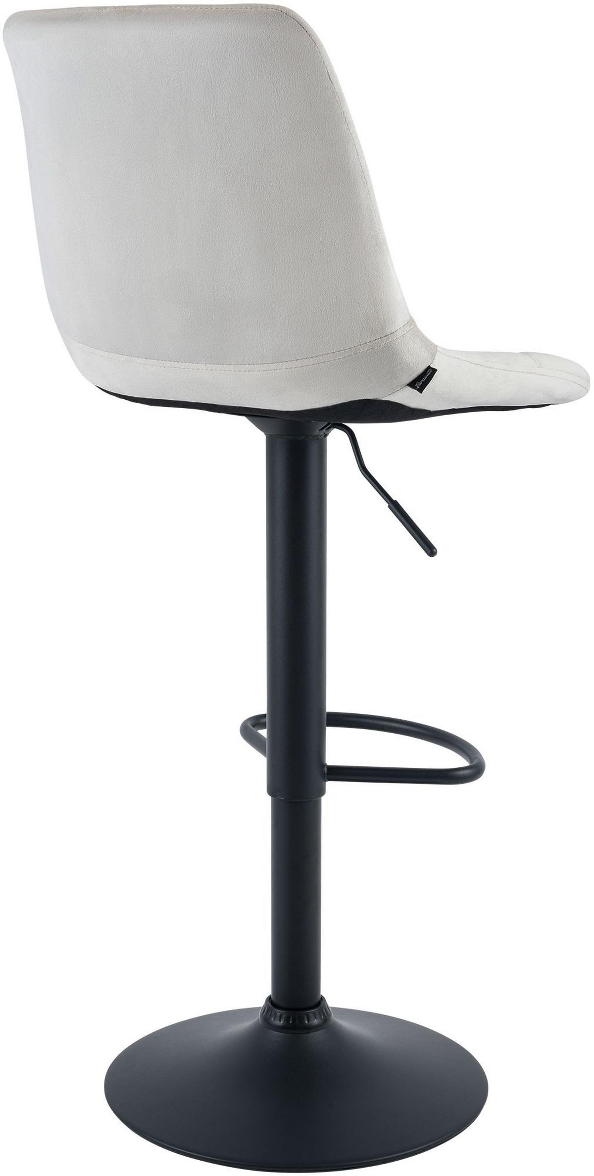BARHOCKER Samt Creme - Creme/Schwarz, Textil/Metall (44/108/50cm) - CLP