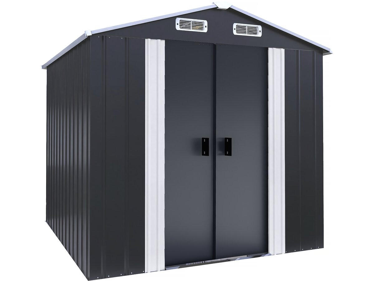 METALL-GARTENHAUS boston Grau - Grau, Metall (206/193/200cm) - Habitat Garten