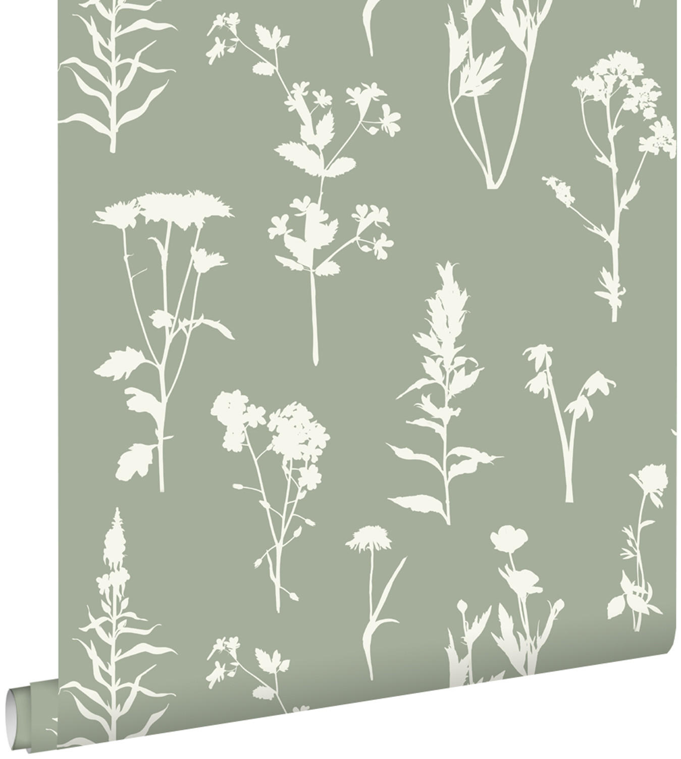 TAPETE Feldblumen 50 x 900 cm - Grün, Papier (50/900cm) - ESTAhome