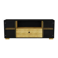 TV-SCHRANK Eiche/Schwarz CARLA - Eichefarben, Holz (180/70/45cm) - Rawood Furniture