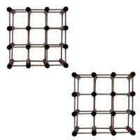 WEINREGAL Vinotega Mod 36x36x24 cm 2x 9 Flaschen Massives Kiefernholz Braun Geölt - Braun, Holz (72/36/24cm) - PROREGAL
