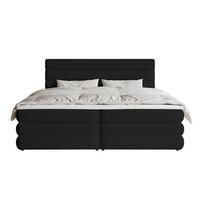 BOXBETT Alegre Schwarz Chenille 160/200 cm - Schwarz, Kunststoff/Textil (160/200cm) - Selsey