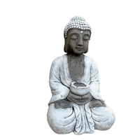 STEINFIGUR Buddha Shiva XL frostfest Steinguss - Grau, Stein (28/48/27cm) - stoneandstyle