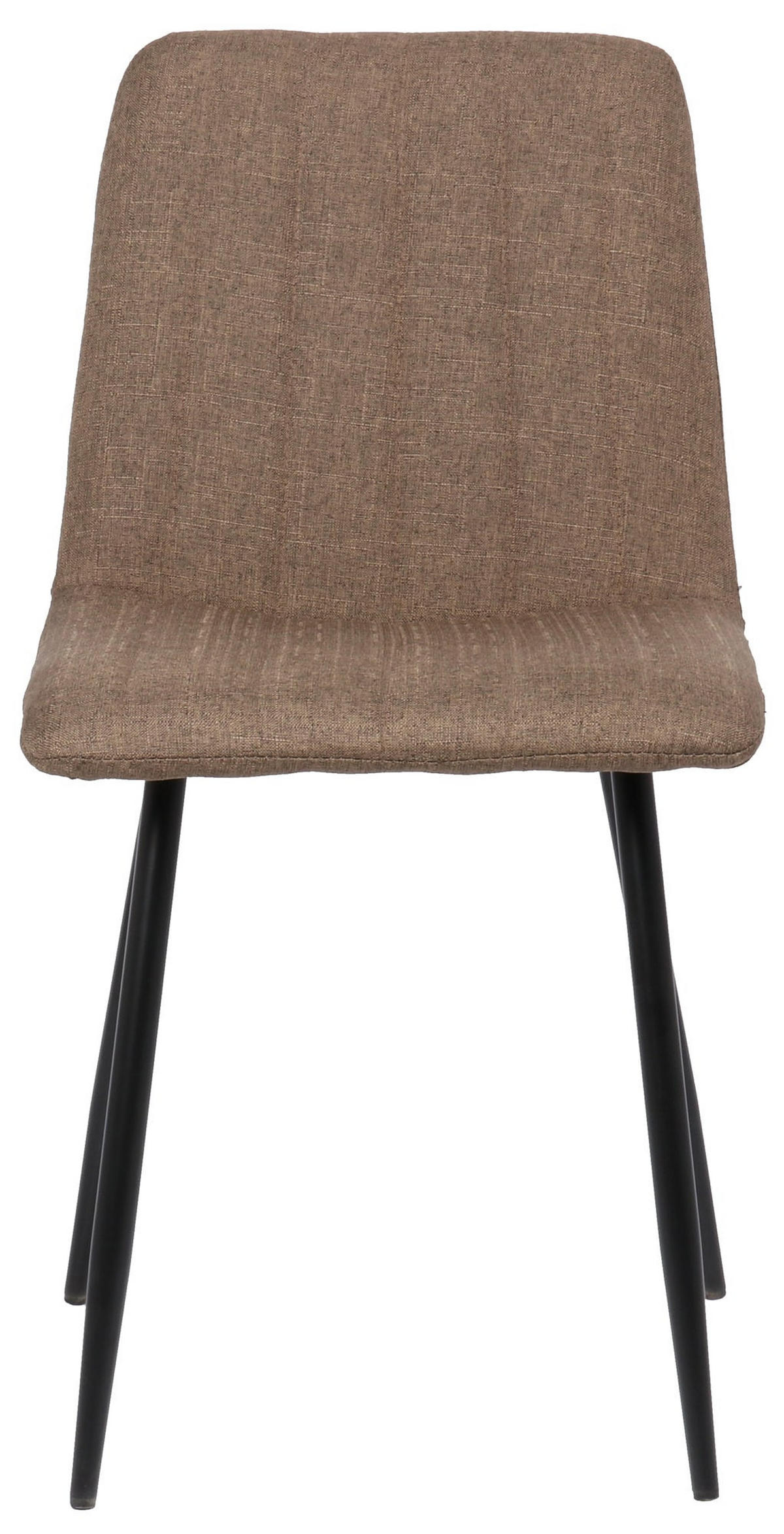 STÜHLE 4er-Set LENZ Stoff 88x45x53 cm braun Metall - Braun, Metall (45/88/53cm) - DELUKE