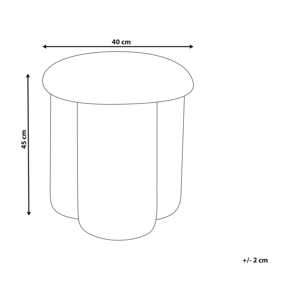 POUF Cremeweiß Carrington - Weiß, Textil (40/45/40cm) - Beliani