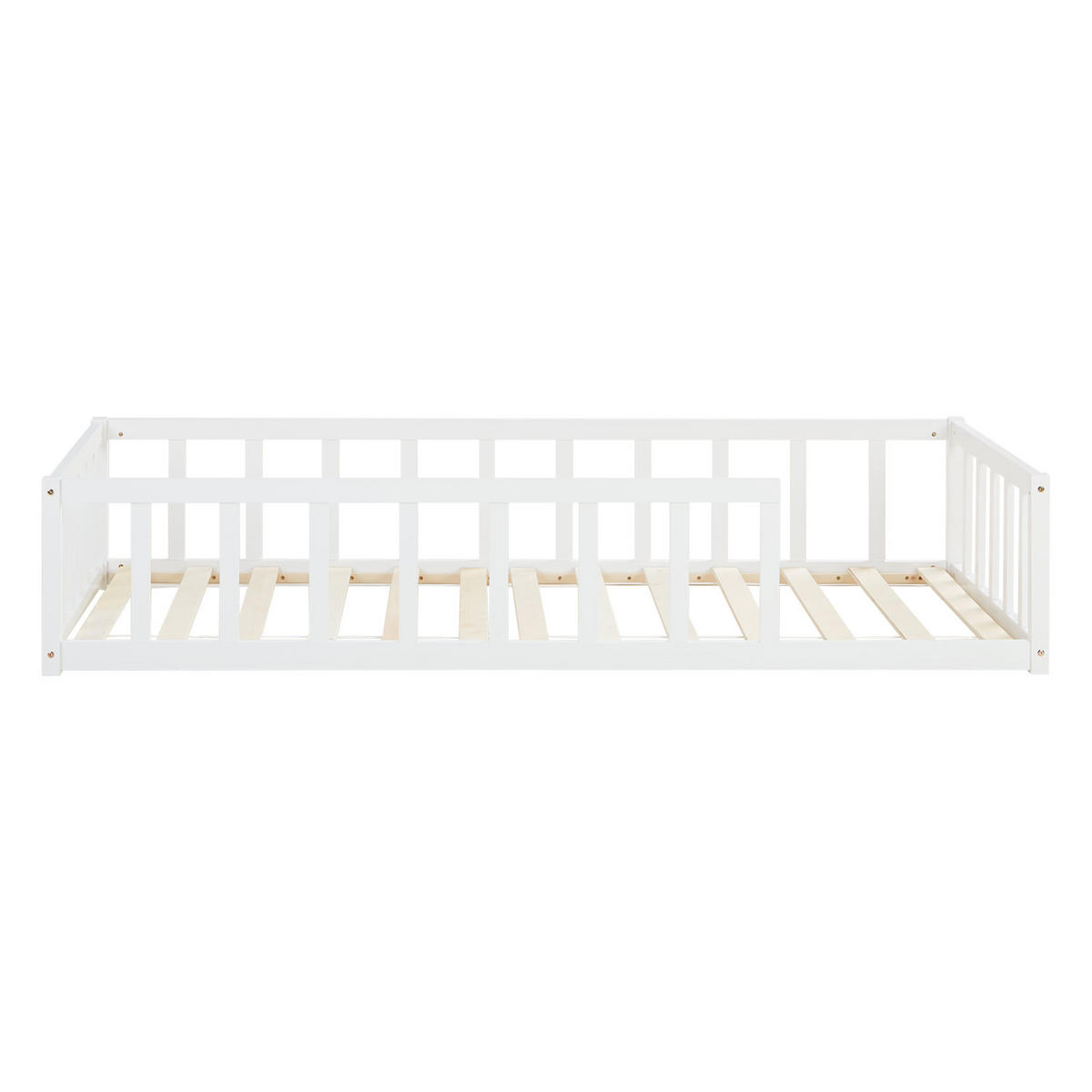 BODENBETT weiß 90/200 cm - Weiß, Holz (90/200cm) - Homestyle4u