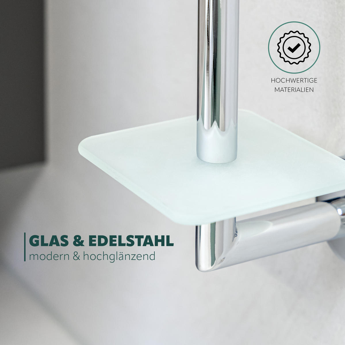 ERSATZ-TOILETTENPAPIERHALTER LUCENTE, Edelstahl verchromt - Chromfarben, Metall (10/29/14cm) - bremermann