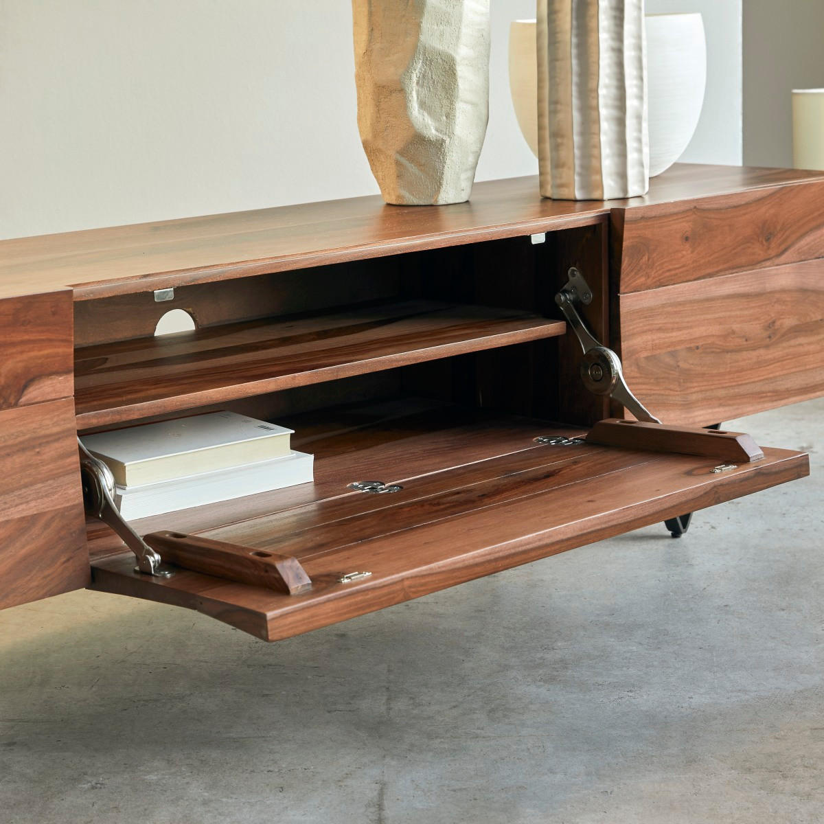 TV-SCHRANK Metric Braun aus Palisander - Braun, Holz (175/43/40cm) - Tikamoon