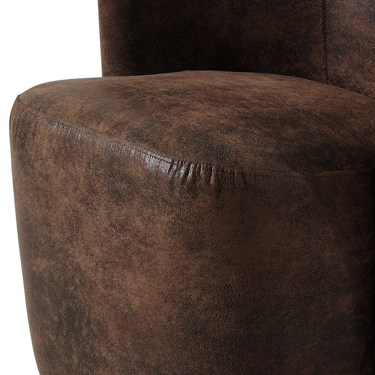 SESSEL - Schwarz/Braun, Kunststoff/Textil (75/78/49cm) - home24