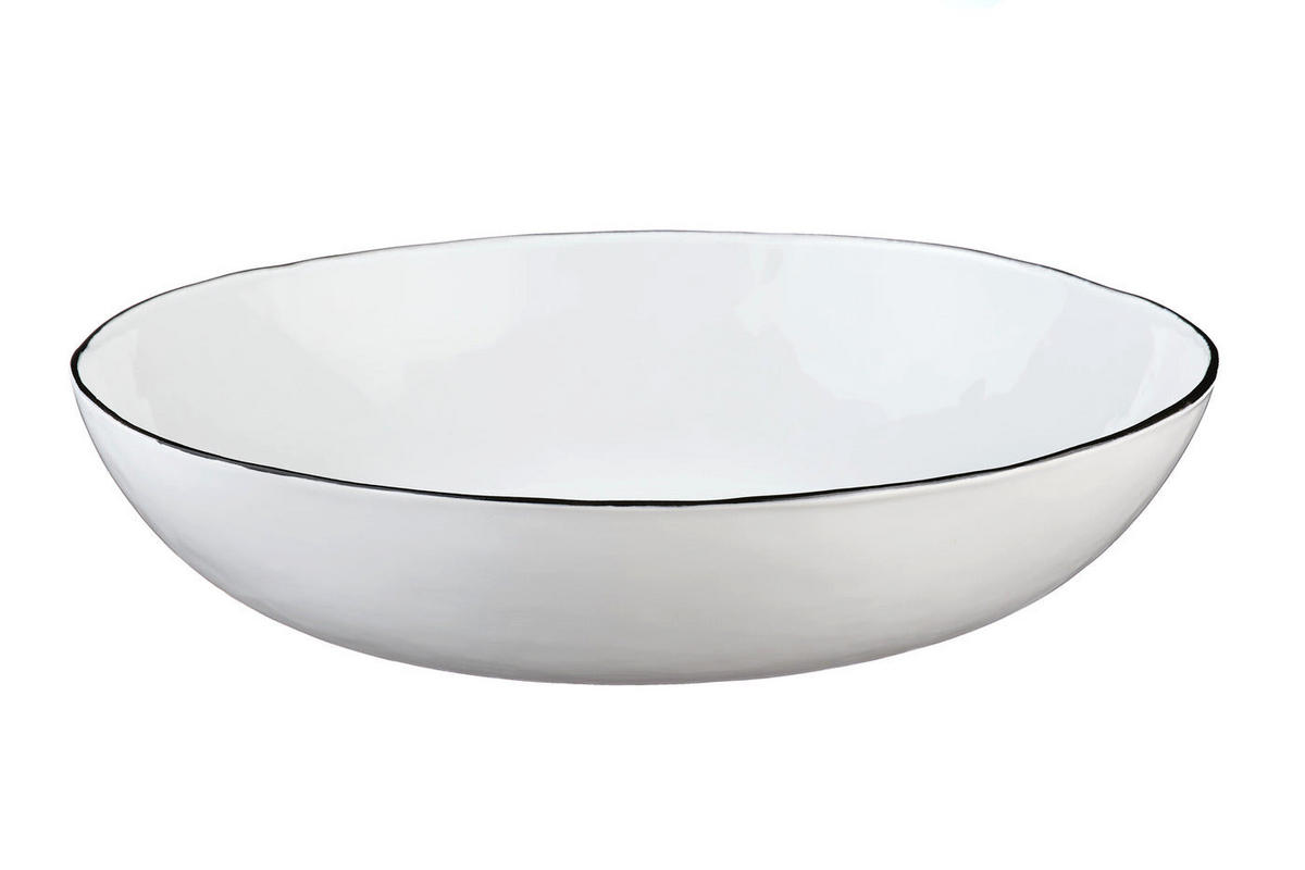 OBSTSCHALE Pure Ø29cm und Ø33,5cm - 2er-Set - Schneeweiß - Weiß, Keramik (7cm) - Björn