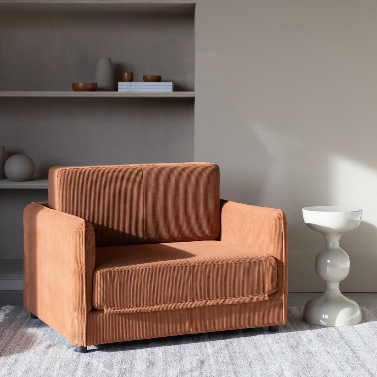 BEISTELLTISCH - Metall - Beige - Beige, Metall (31/31/59cm) - Drawer