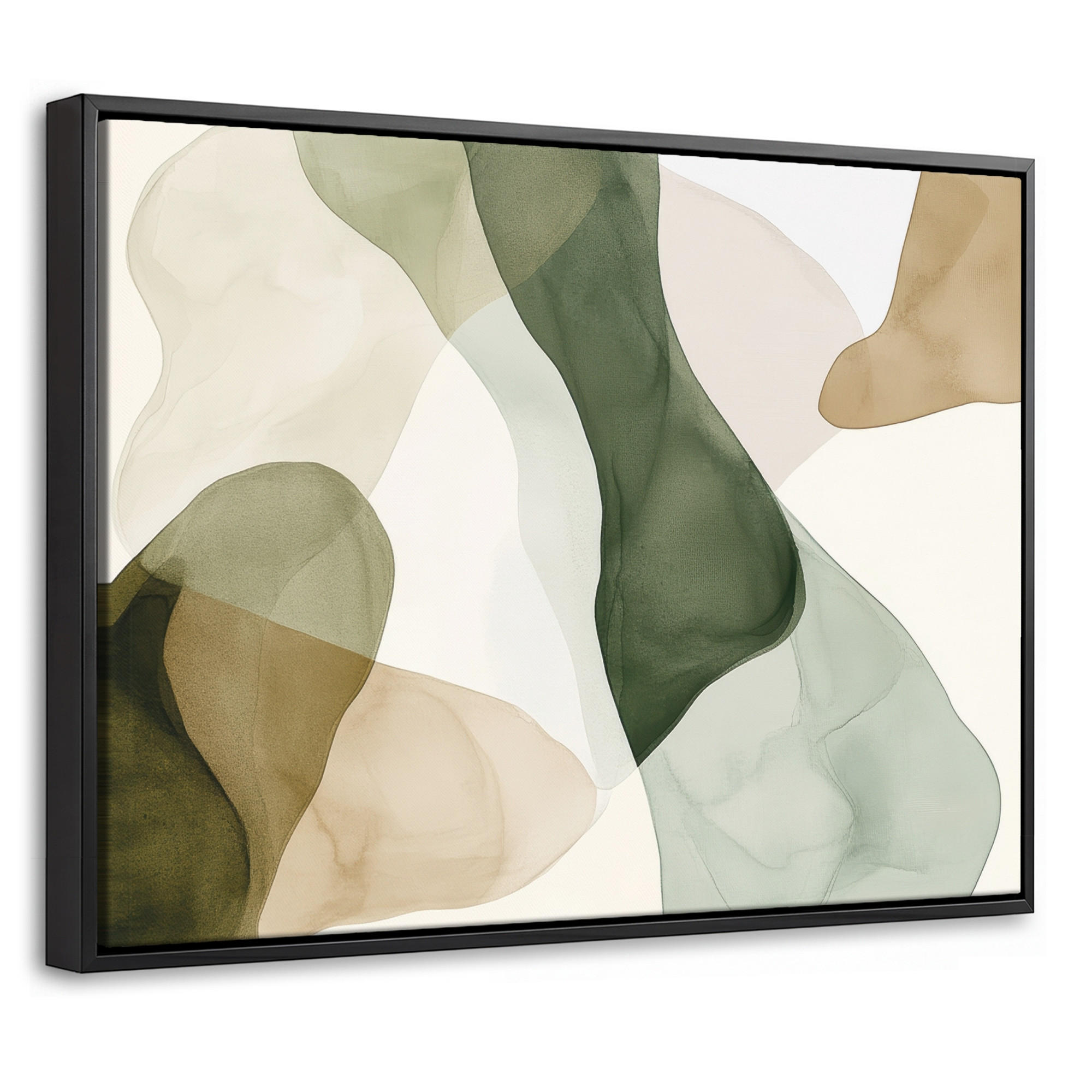MuchoWow Leinwand Salbeigrün 40x30 cm