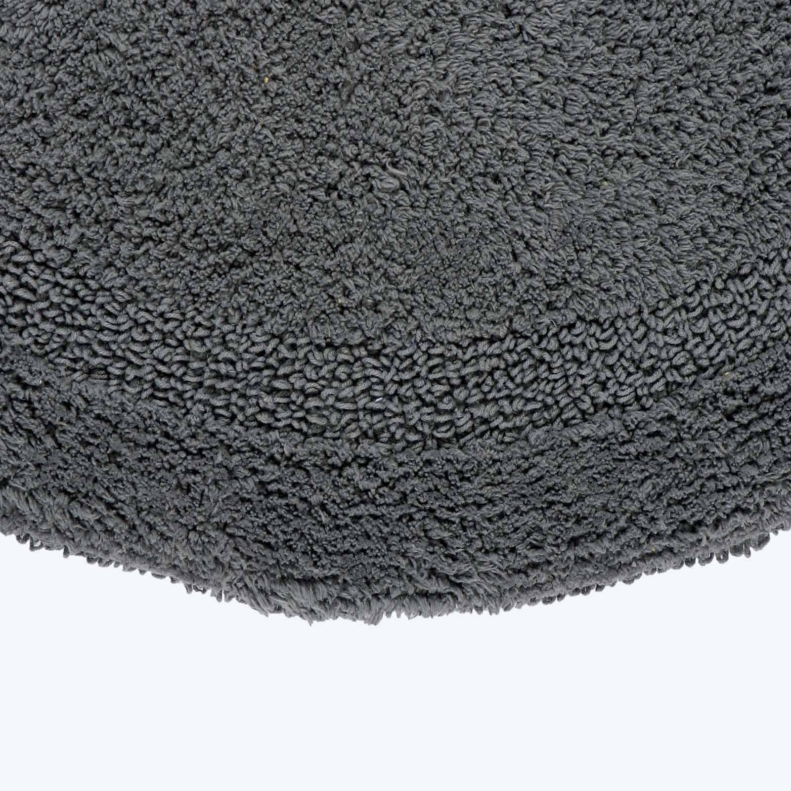 BADEMATTE 80 cm rund, 100% Baumwolle, wendbar - Grau, Textil (80/80cm) - Homescapes