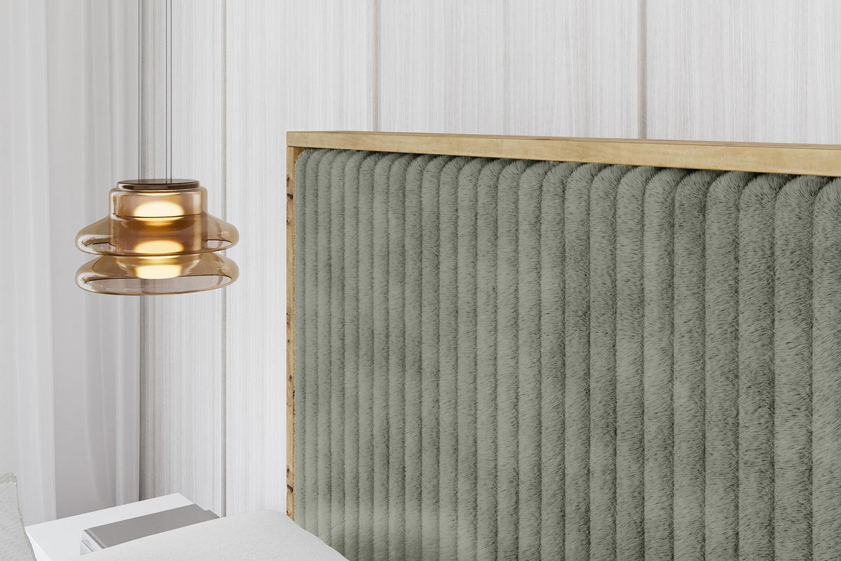 POLSTERBETT mit Bettkasten und Lattenrost, Boxbett mit Kopftei und Stauraum mit Matratze H3/H4 - ENZO10 160x200 Olivgrün - Olivgrün, Holzwerkstoff/Textil (160/200cm) - ALTDECOR
