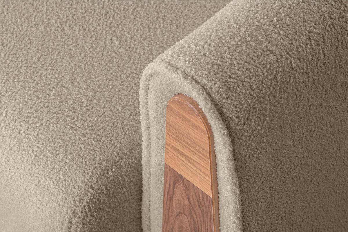 SESSEL GUSTAVO mit Armlehnen, creme - Creme/Braun, Holz/Holzwerkstoff (83/95/92cm) - KONSIMO®