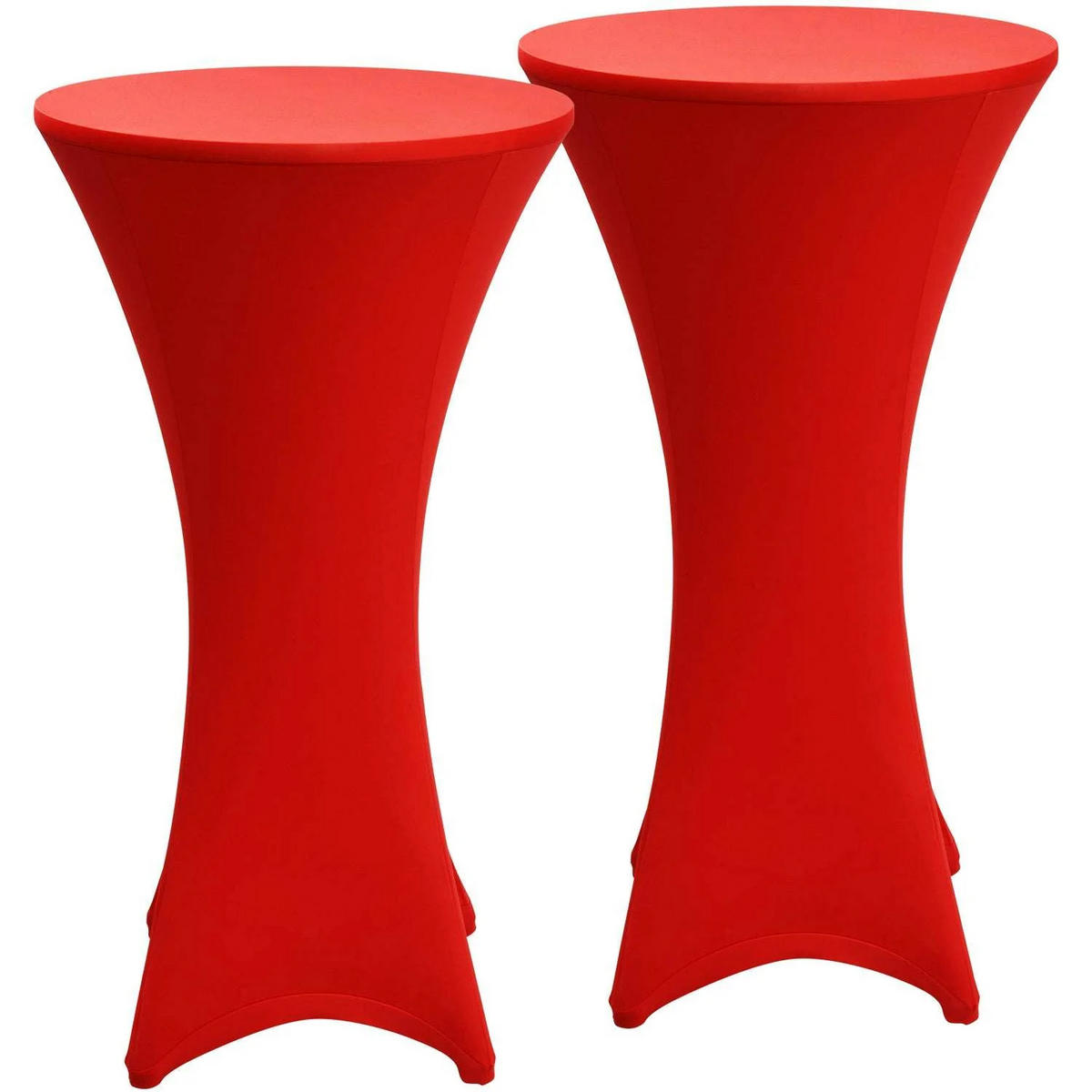 STEHTISCHHUSSE Stella Ø 70cm Rot (2tlg) - Rot, Textil (700/120cm) - Beautissu 