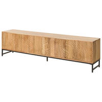 TV-BOARD Akazie 220x40x55 natur lackiert MARRAKESCH #106 - Naturfarben, Holz (220/55/40cm) - Massivmoebel24