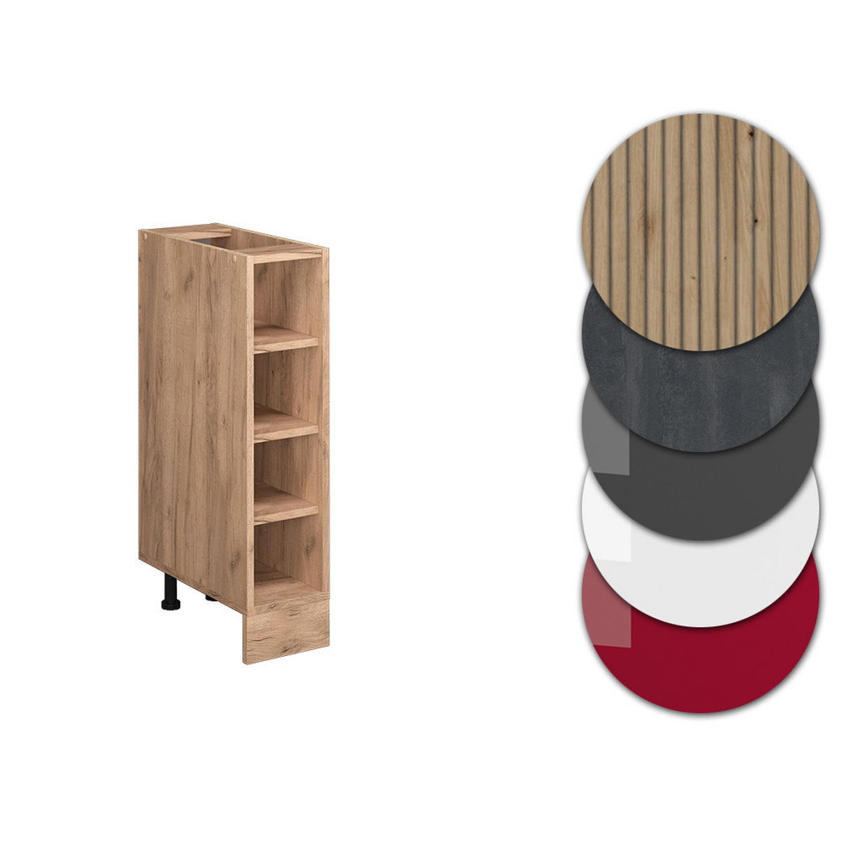 POLICE KUCHYŇ R-Line Zlatý mocný dub - medově dubová, kompozitní dřevo (20/81.6/60cm) - Vicco