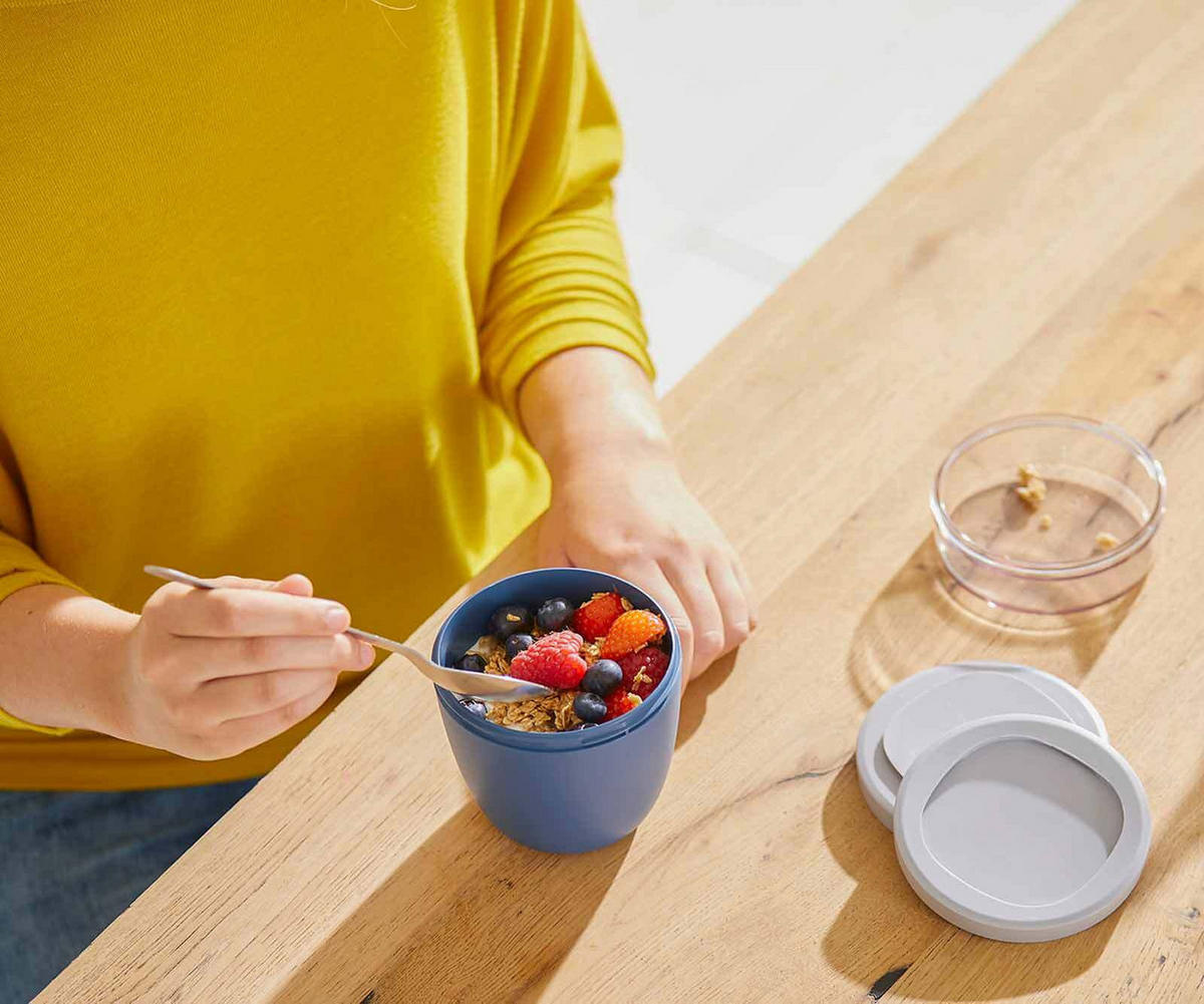 LUNCHPOT SWITCH Ellipse Nordic Green 500 ml (+ 200 ml) - Türkis, Kunststoff (10.7/15.1/10.7cm) - Mepal