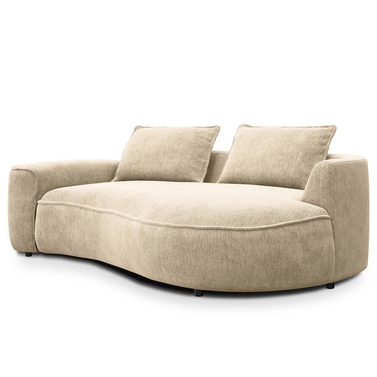 2,5-SITZER SOFA - Taupe, Textil (217/82/156cm) - home24