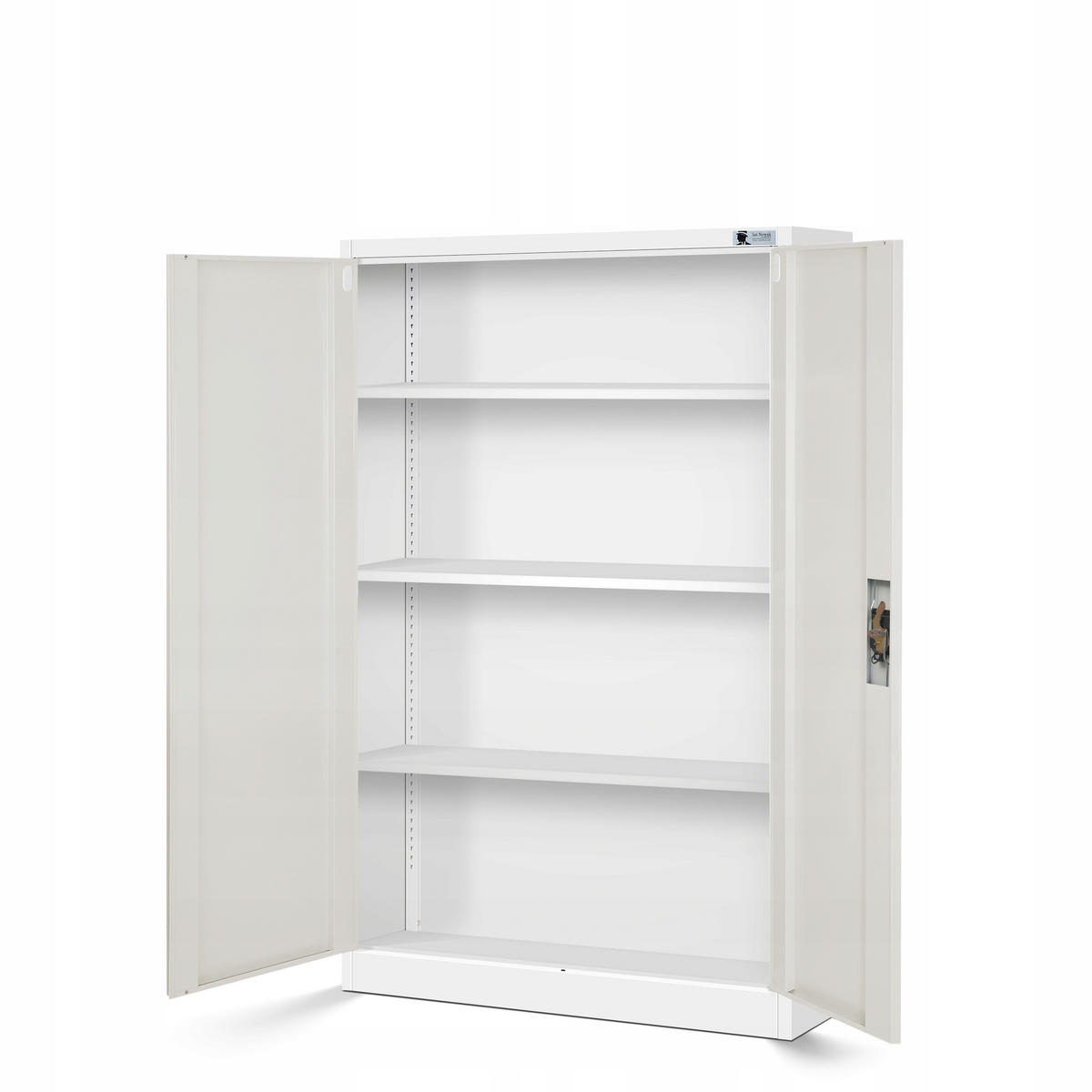 AKTENSCHRANK KEVIN - Weiß, Metall (90/140/40cm) - Jan Nowak