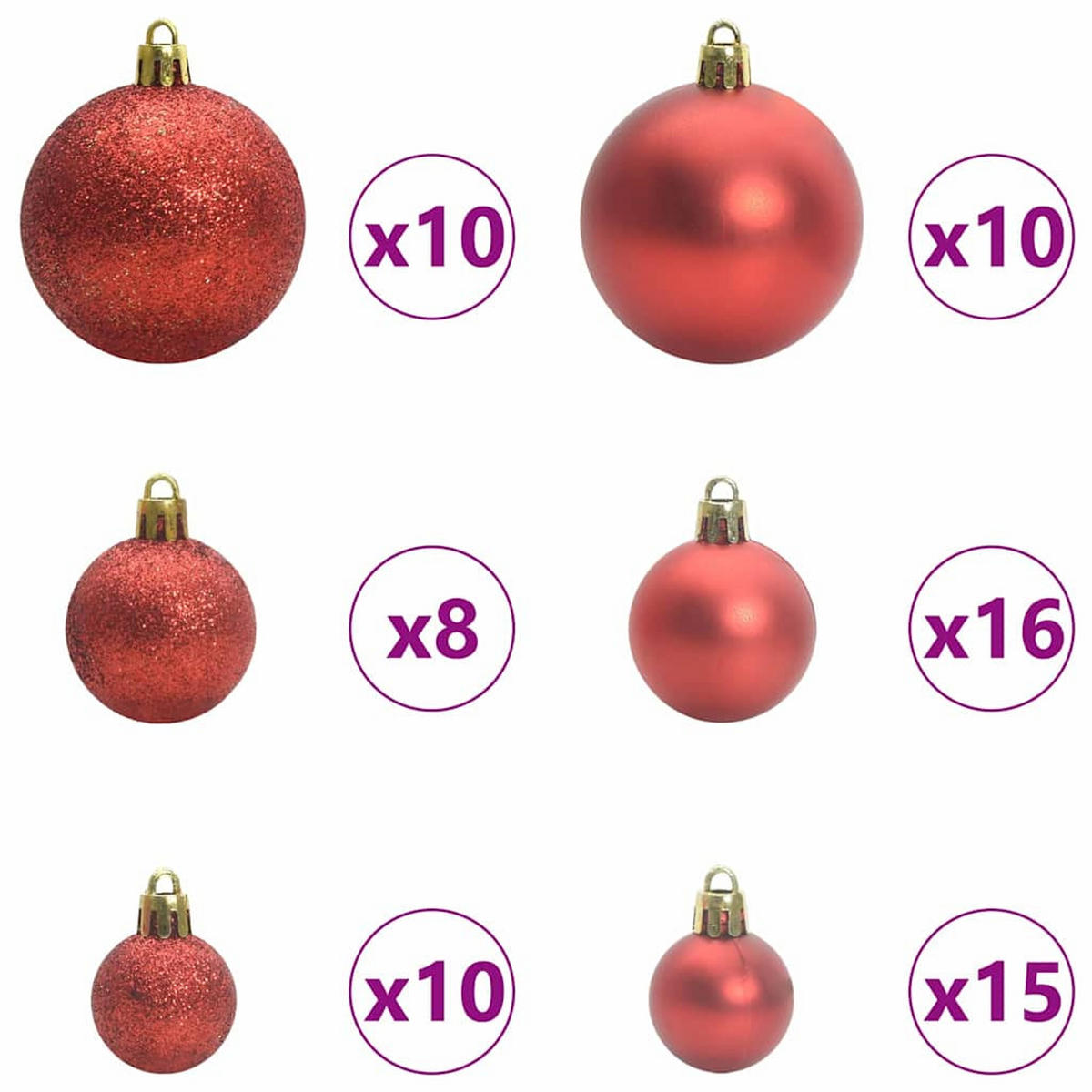 WEIHNACHTSBAUM Künstlicher Vorbeleuchteter Haltbar 115/115/180 cm Schwarz PVC - Schwarz, Kunststoff (180cm) - vidaXL