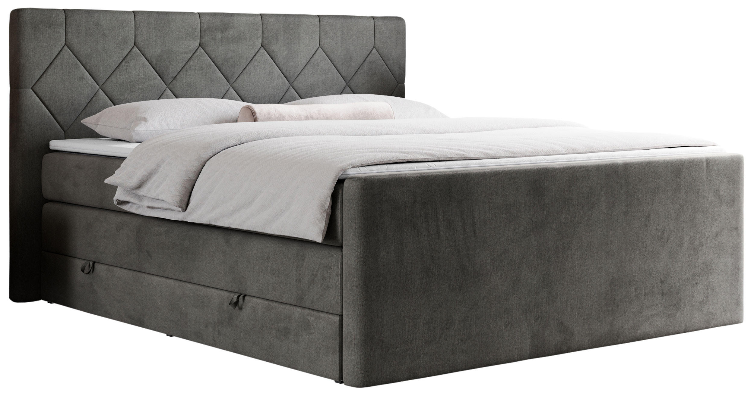 MKS Boxspringbett Dunkelgrau 160x200 cm