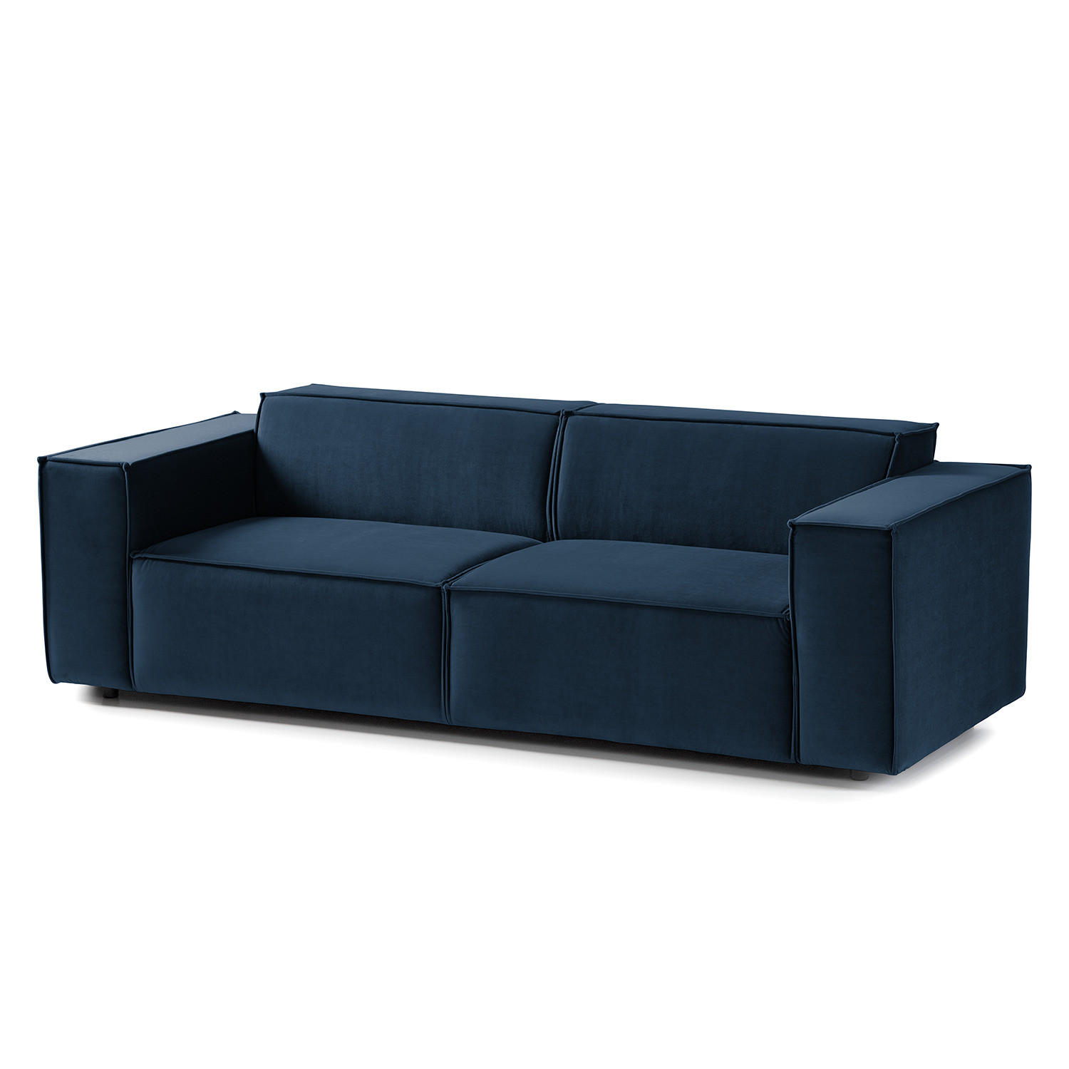2,5-SITZER SOFA - Dunkelblau, Textil (223/70/96cm) - home24
