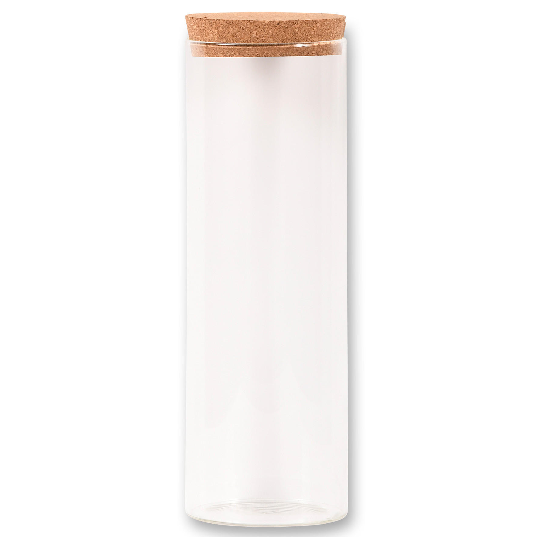 KÜCHENBEHÄLTER aus Glas mit Korkverschluss 10,6/10,6/30,8 cm - Transparent, Glas (10.6/30.8/10.6cm) - Kesper