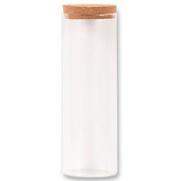 KÜCHENBEHÄLTER aus Glas mit Korkverschluss 10,6/10,6/30,8 cm - Transparent, Glas (10.6/30.8/10.6cm) - Kesper