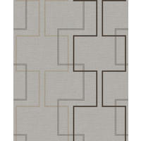 VLIESTAPETE - Mindful Square Text Natural - Naturfarben, Papier/Kunststoff (52/1000cm) - Sublime