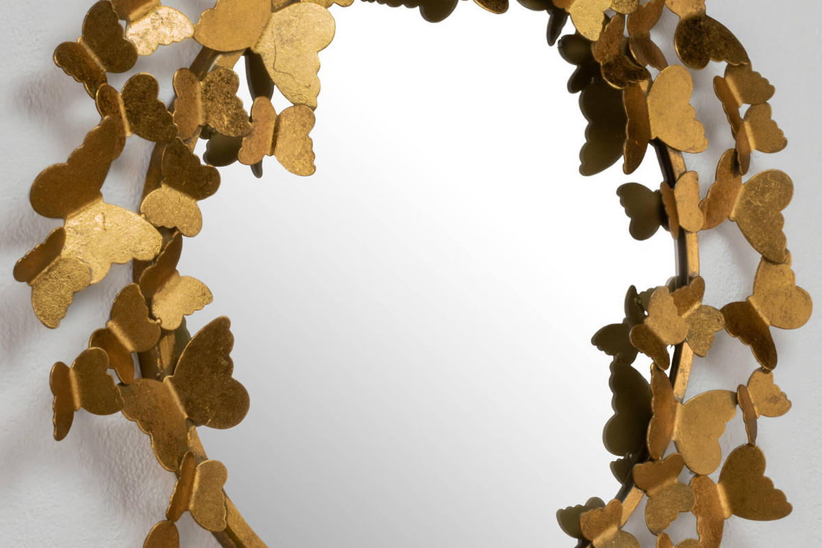 WANDSPIEGEL Gold 63/63 cm - Goldfarben, Metall (5.12/63/4cm) - KUNSTLOFT