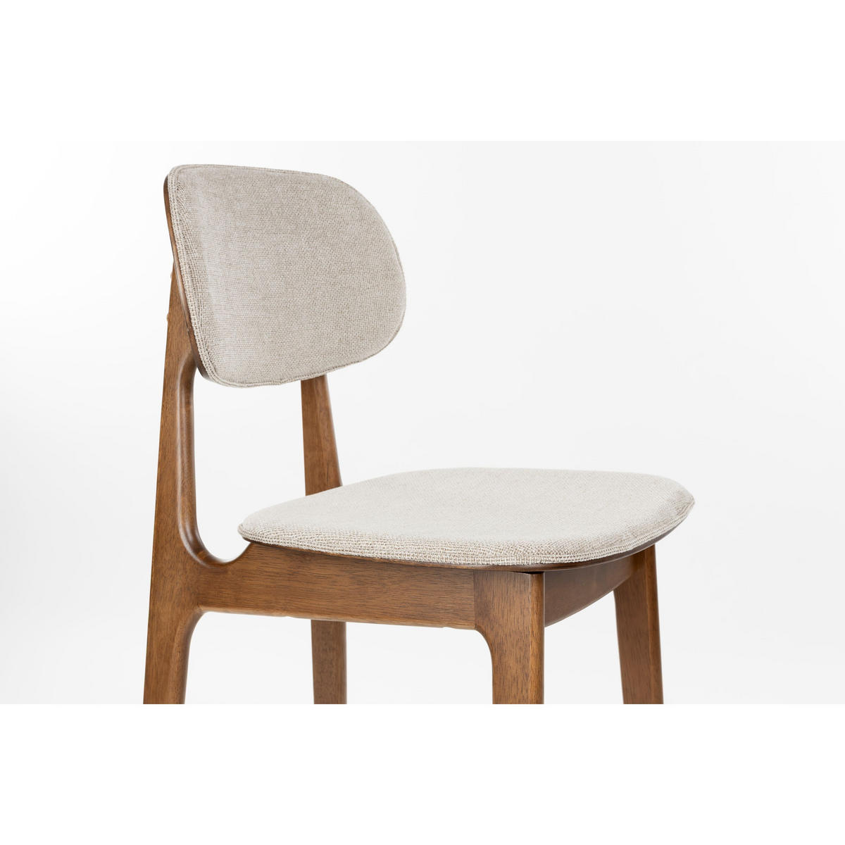 BARHOCKER Marais Rückenlehne 68,5 cm Walnussfarbe/ Beige - 2 er Set - Beige/Braun, Kunststoff (44.5/104/55.5cm) - Dutchbone