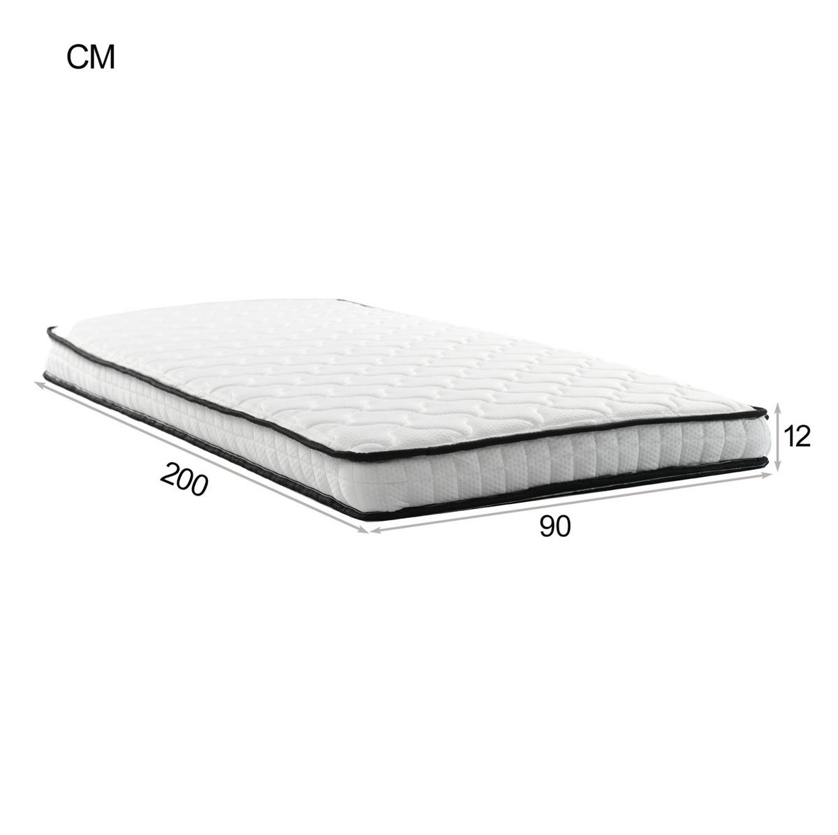 BETT aus Leinen 90/180x200 cm Dunkelgrau mit Ausziehbett, LED, USB und 3 Ablagefächern - Dunkelgrau, Textil (90/190cm) - Modfu
