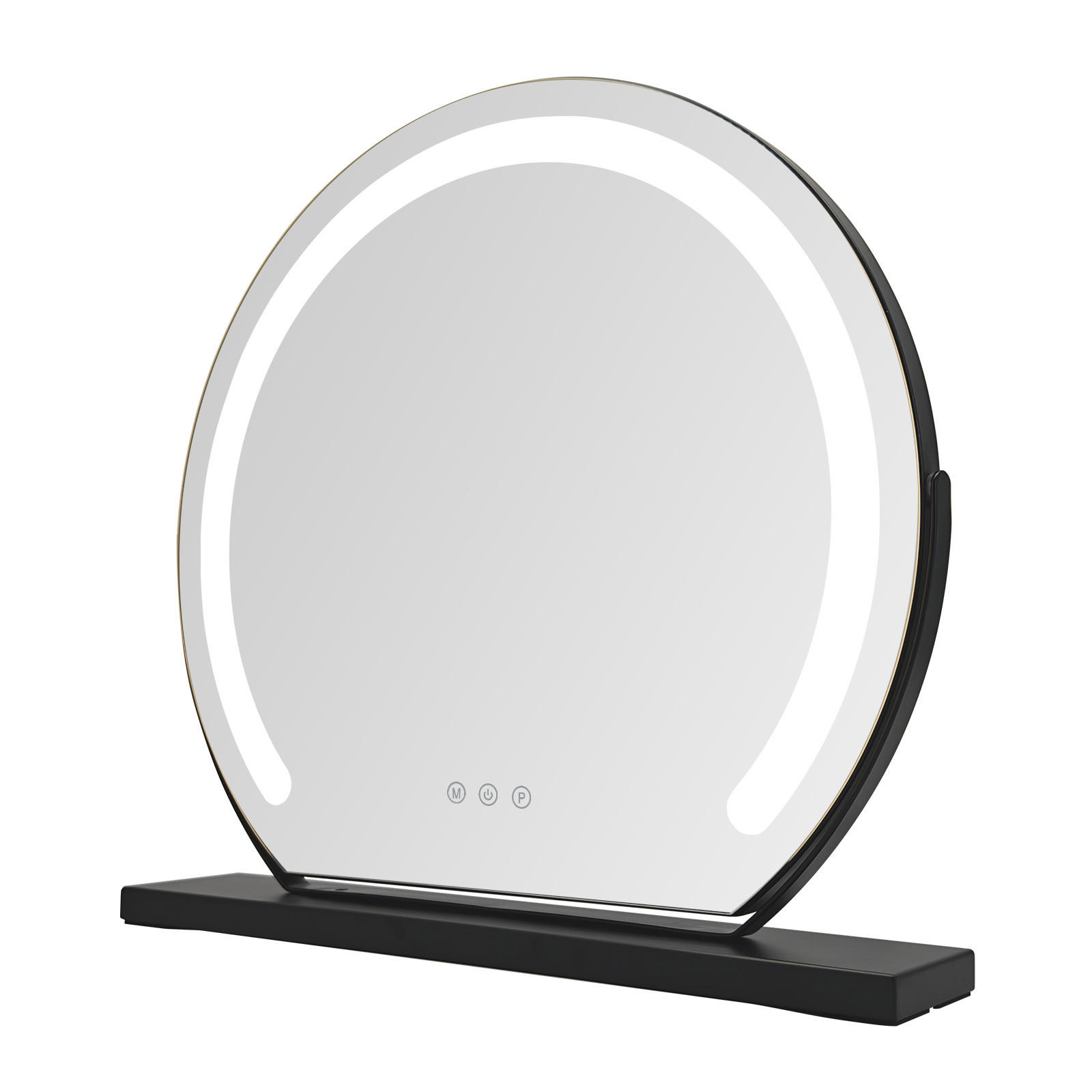 LED Schminkspiegel 10/40/38cm - Schwarz, Glas (10/38/40cm) - Nettlife