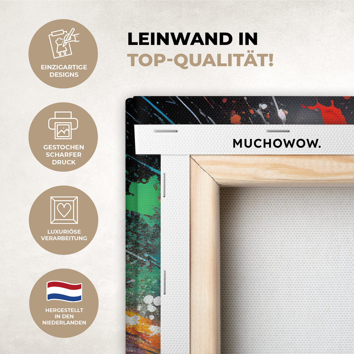LEINWANDBILD Fußball - Farbe - Farben - Schwarz - Weiß 20x20 cm - Weiß, Textil (20/20cm) - MuchoWow