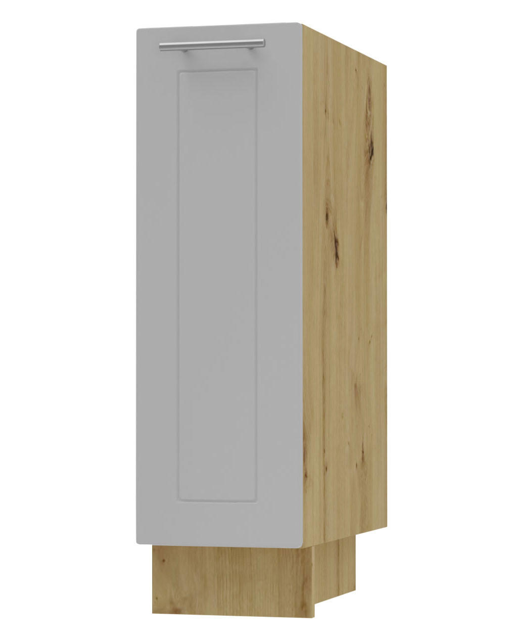 UNTERSCHRANK Bari D1D/20 Eiche Artisan / RAL 7040 fenstergrau 20 / 50 / 82cm - Eiche Artisan/Grau, Holz/Holzwerkstoff (20/82/50cm) - Feldmann-Wohnen