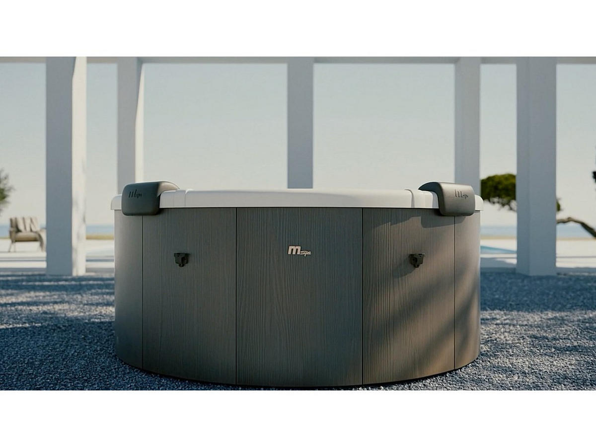 HALBFESTER Whirlpool - 6 Personen - Plastik - Anthrazitgrau - - Anthrazit, Kunststoff (182/70/160cm) - Mspa
